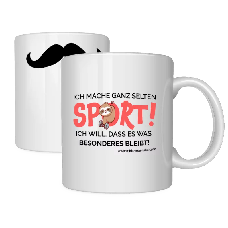 mirja-regensburgganz-selten-sport-tasse Mirja Regensburg - Tasse Morgens sprech ich nur vorwurfisch